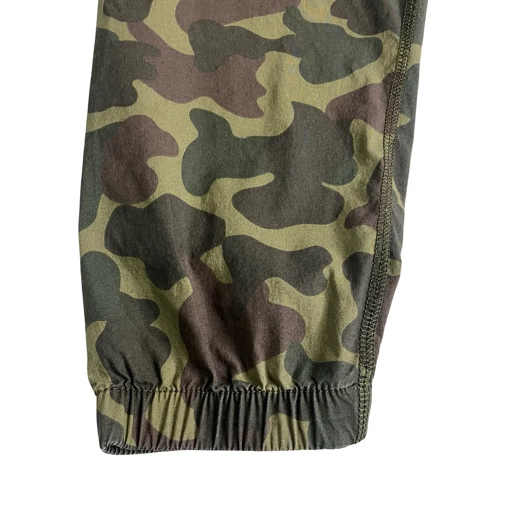 American Eagle Flex Camo Jogger Pants Mens Small Green Zipper Pockets Gorpcore